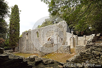Church Ruins in Brijuni Island Stock Photo