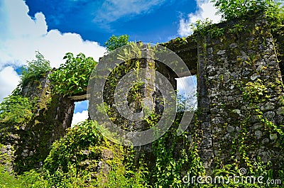 Church Ruins in the Philippines Stock Photo