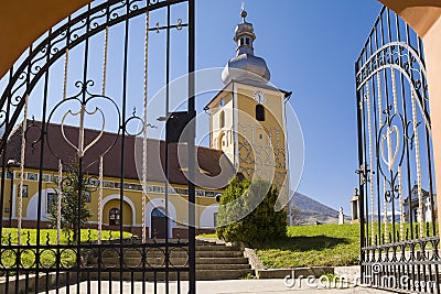 Church in Sadu village, Sibiu, Romania Stock Photo