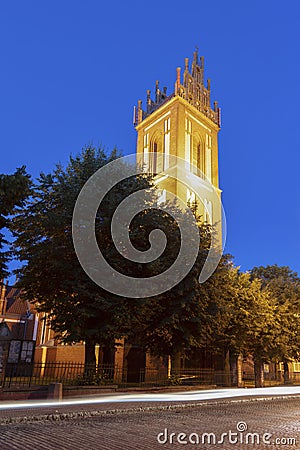 Church of Saint Adalbert in Mragowo Stock Photo