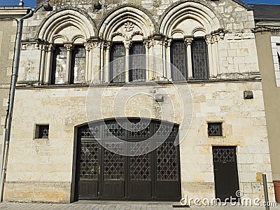 Church in Saint-BenoÃ®t-sur-Loire, Loiret Stock Photo