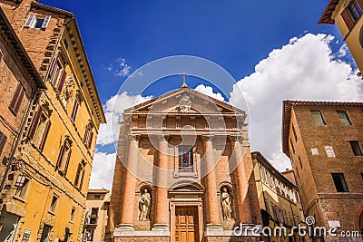 Church of Saint ChristopherÂ San Cristoforo in Siena Stock Photo