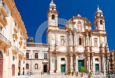 Church of Saint Dominic in Palermo, Italy Stock Photo