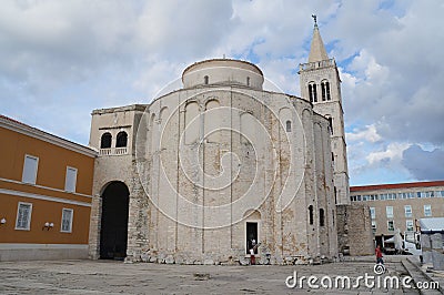 Church of Saint Donatus in Zadar Editorial Stock Photo