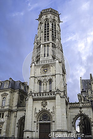 Church Saint Germain l`Auxerrois in Paris France Stock Photo