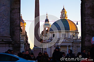 Church of Saint Mary of Miracle. Rome, Italy Editorial Stock Photo