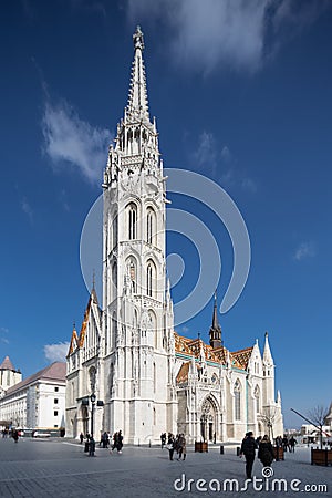 Church of Saint Matthias in Budapest Editorial Stock Photo