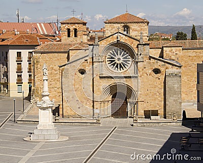 Church of Saint Peter the Apostle in Avila, Spain Editorial Stock Photo