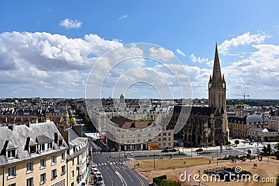 Church of Saint Pierre in the center of Caen Editorial Stock Photo