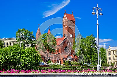 Church of Saints Simon and Helena in Minsk, Belarus. Stock Photo