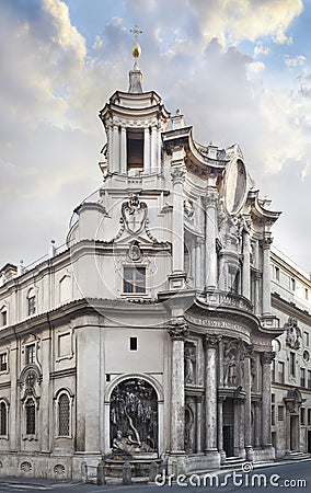 Church of San Carlo alle quattro Fonts ROME Stock Photo