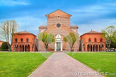 Church of San Cristoforo alla Certosa in Ferrara Stock Photo