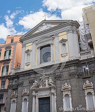 Church of San Ferdinando in Naples - Italy Stock Photo