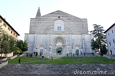 Church of San Fortunato in Todi, Perugia, Italy Editorial Stock Photo