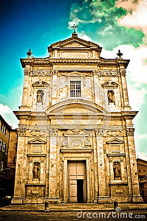 Church San Gimignano Italy Stock Photo