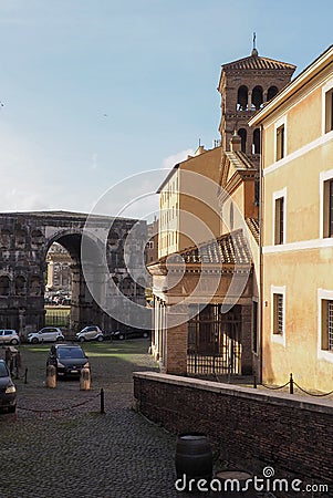 Church of San Giorgio in Velabro in Rome, Italy Editorial Stock Photo