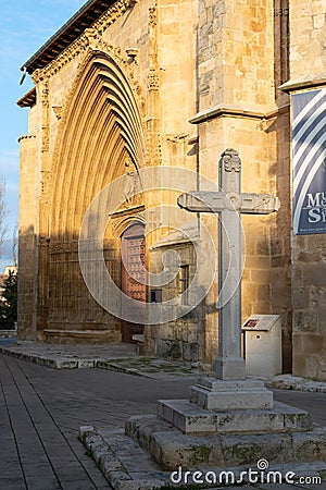 Church of San Juan. Aranda de Duero, traditional city in the province of Burgos. Castilla y Leon, Spain Editorial Stock Photo