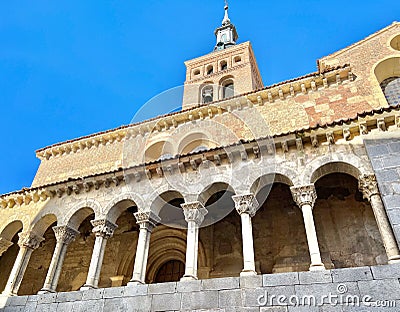 The church of San Martin is a catholic temple located in the intramural of the Spanish city of Segovia. Stock Photo