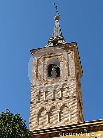 Church of San Nicolas. Madrid. Stock Photo