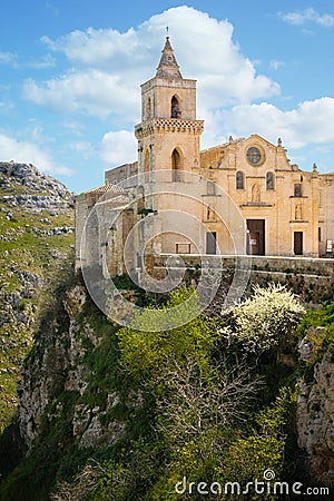 Church of San Pietro Caveoso. Matera. Basilicata. Apulia. Italy Stock Photo