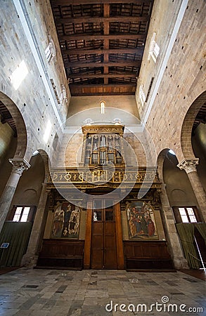 Chiesa di San Salvatore Lucca interior Editorial Stock Photo