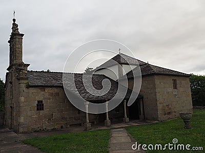 Church of san vicente de los vilares of medieval origin, lugo, galicia, spain, europe Stock Photo