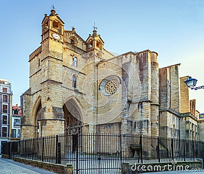 The church of San Vicente, San Sebastian, was erected between the 15th and 16th centuries, Spain Stock Photo