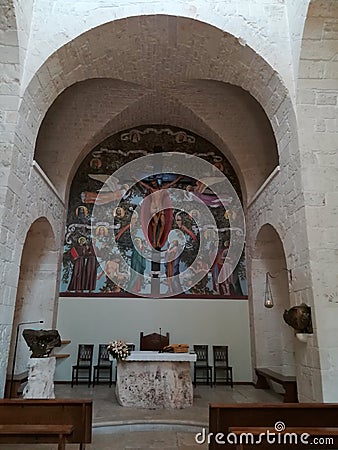 Church of Sant`Antonio built in a trullo in Alberobello Stock Photo