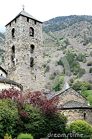 Church of Sant Esteve in Andorra Stock Photo