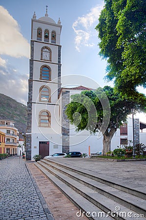 Church of Santa Ana at Garachico, Tenerife, Canary Islands, Spain Editorial Stock Photo