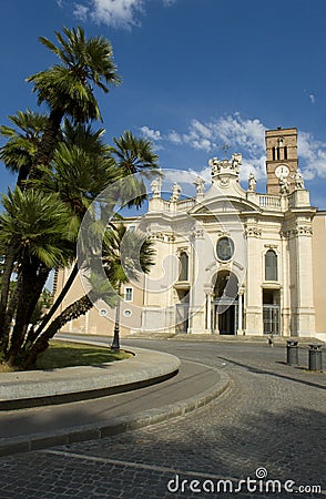 Church Santa Croce in Gerusalemme Stock Photo