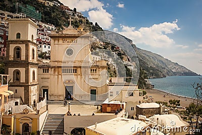 Church of Santa Maria Assunta. Positano. Salerno. Italy Editorial Stock Photo