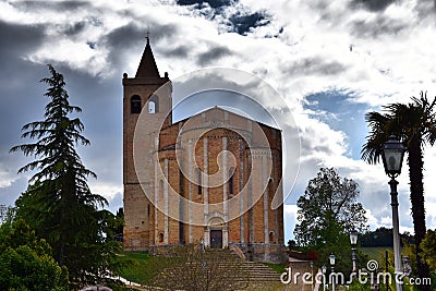 Church of Santa Maria della Rocca in the medieval town of Offida Stock Photo