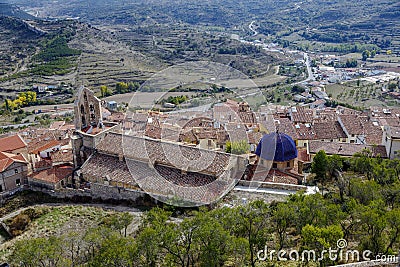 The church Santa Maria la Mayor in Morella Spain Stock Photo