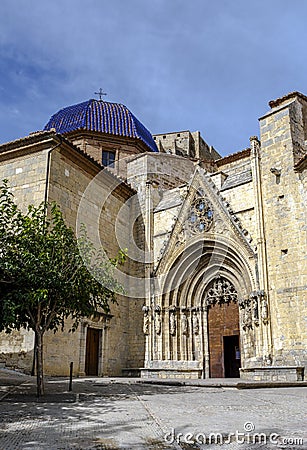 The church Santa Maria la Mayor in Morella Spain Stock Photo