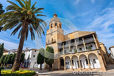 Church of Santa Maria La Mayor in Ronda. Andalusia, Spain Stock Photo