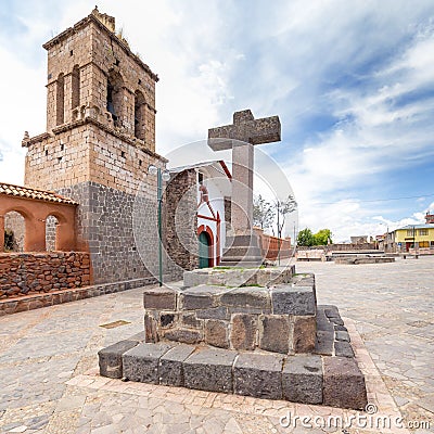 Church of Santo Domingo, in Chucuito, Peru Stock Photo
