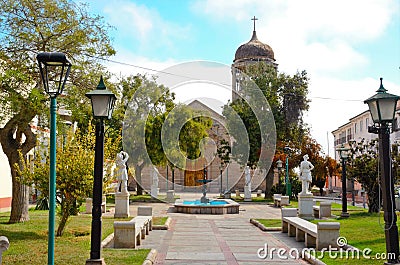 Church Santo Domingo in La Serena, Chile Stock Photo