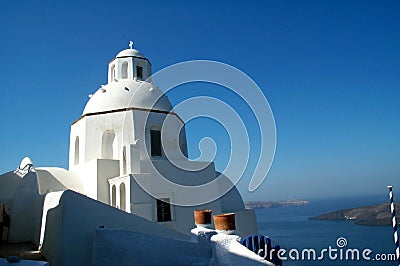 Church in Santorini Stock Photo