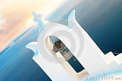 Church in Santorini Stock Photo