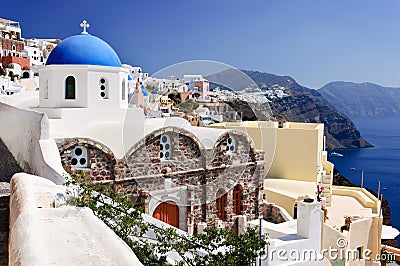 Church in Santorini Stock Photo