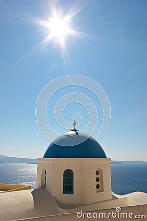 Church in Santorini, Greece Stock Photo