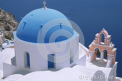 Church in Santorini Stock Photo