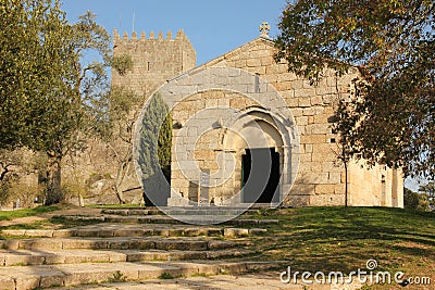 Church of Sao Miguel do Castelo. Guimaraes. Portugal Stock Photo