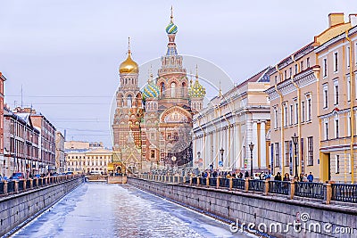 Church of the Savior on Spilled Blood in St. Petersburg Stock Photo