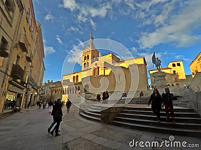 Church in Segovia. spain Editorial Stock Photo