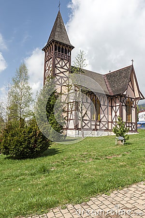 The church in Slovakia, Stary Smokovec Stock Photo