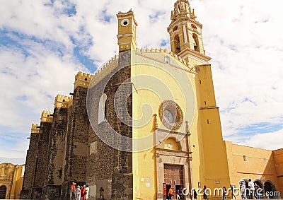 church of the Spanish colony in Mexico Editorial Stock Photo