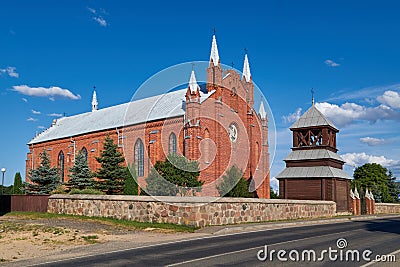 Church of St Andrew the Apostle in Naroch, Minsk region, Belarus Stock Photo
