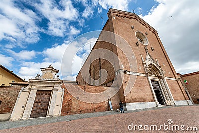 Church of St Francis exterior view, Siena Editorial Stock Photo